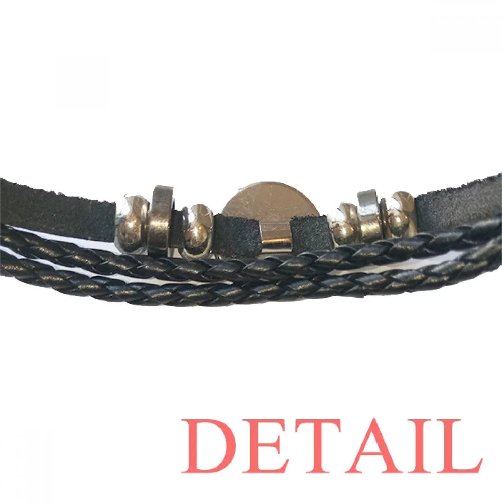 Cute Hearts Valentine's Day Happy Red Braided Leather Bracelet Rope Woven Wristband