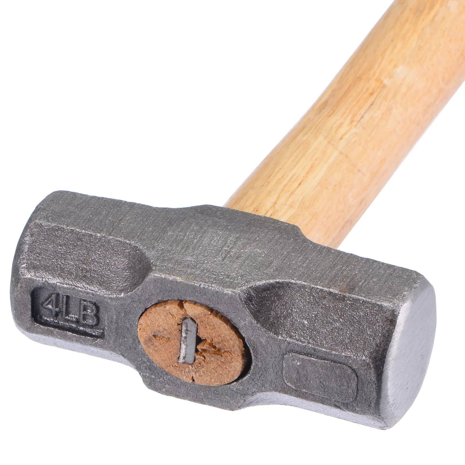 Uxcell Hammer 850g Hammer Home Head Engineer Handle with for Forged Industry Double 11" Sledge Wood Steel Face