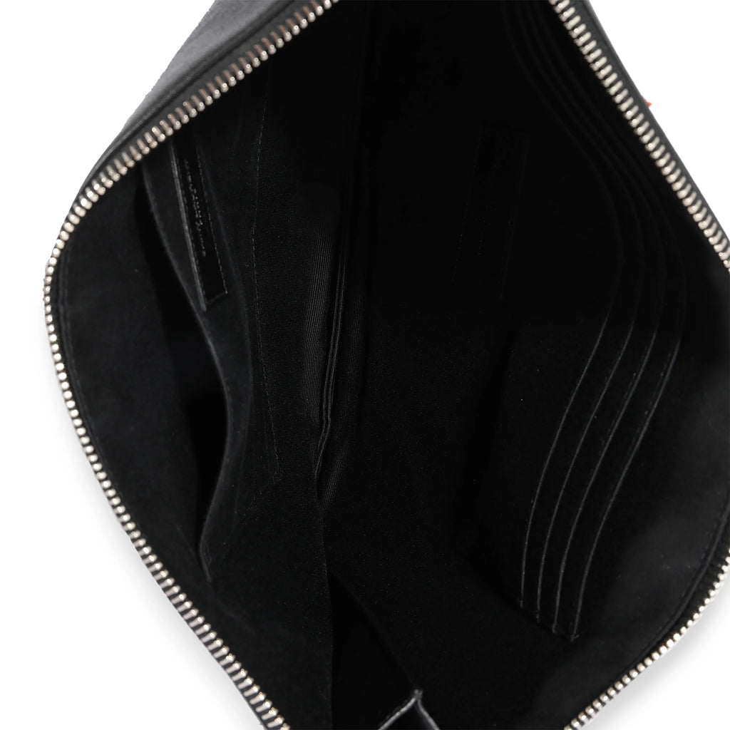 Saint Pre-Owned Leather Red Black Laurent & Star Clutch
