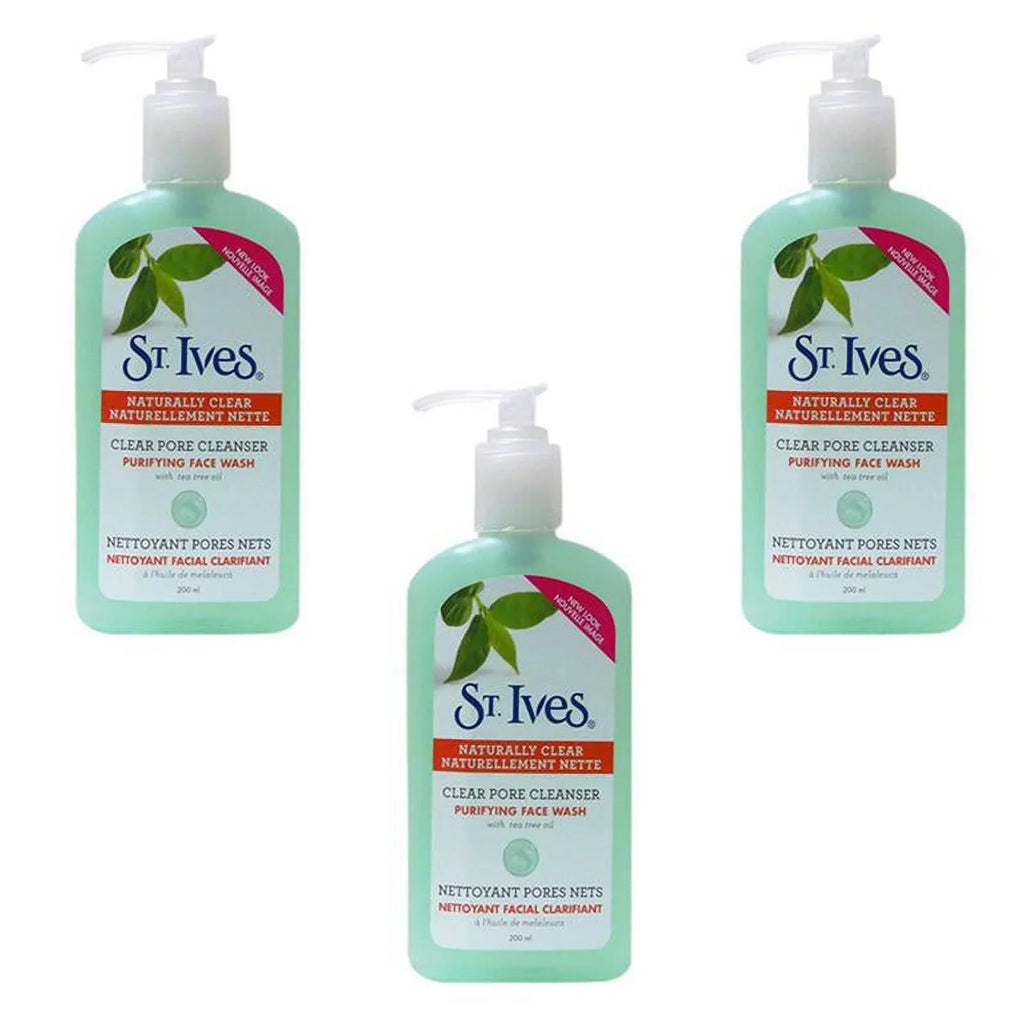 of With Ives Tea 3 Tree Purifying Pore Oil(200ml) pack ST. Clear Face Cleanser Wash
