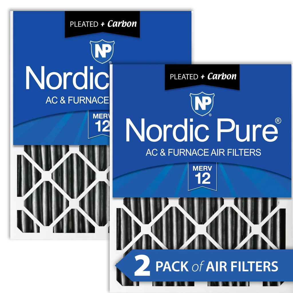 Filter 16x20x4 Nordic Pleated 12 Pleated 2 5/8) Pure Pack (3 MERV atmospheric Carbon +