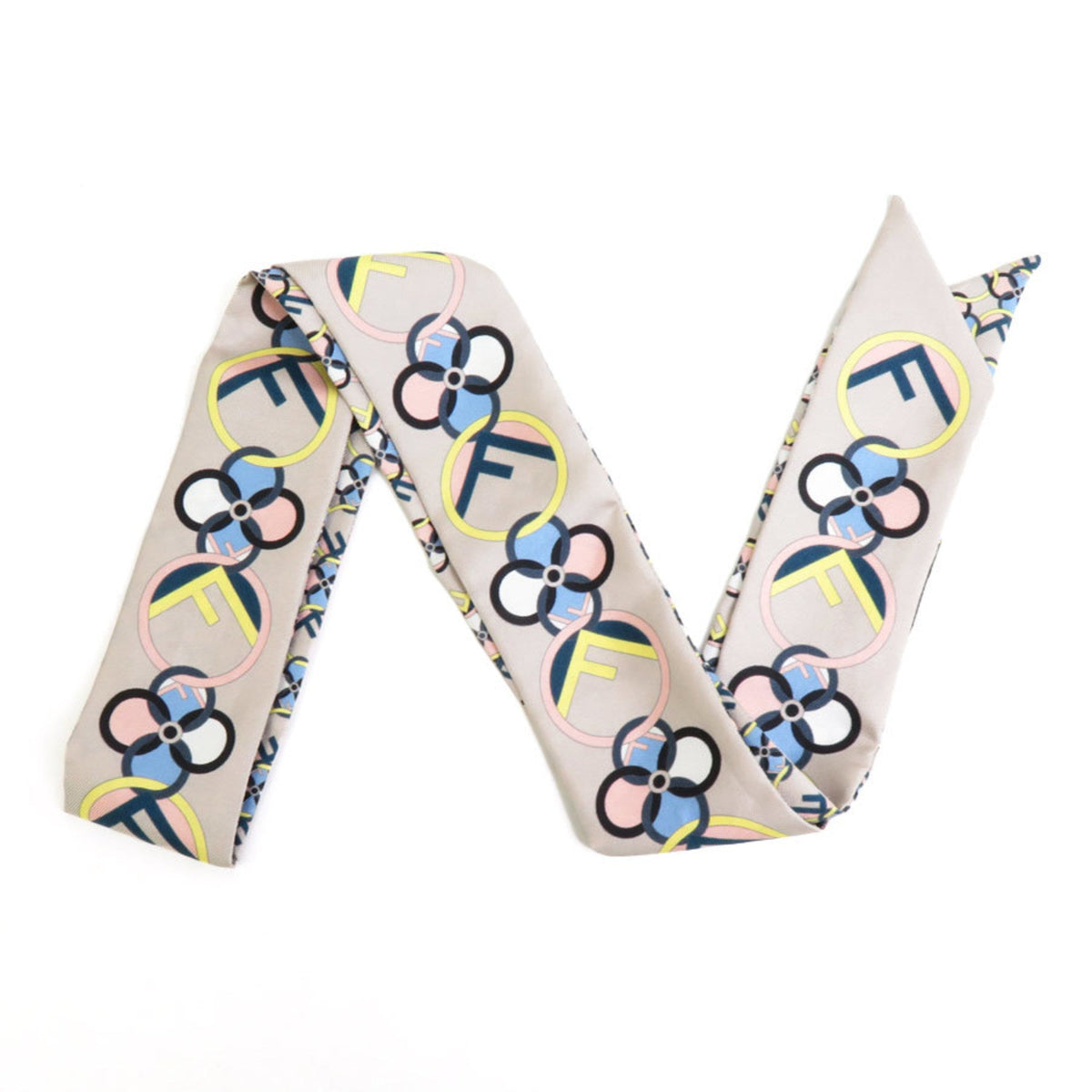 Multicolor (Good) Silk FENDI Muffler Scarf e58552f Women's Pre-Owned