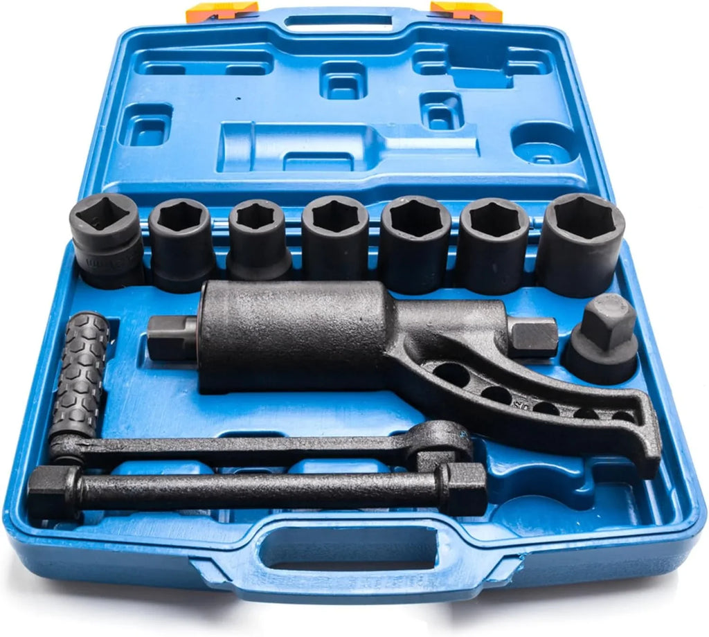 Heavy Labor Multiplier Duty Lug torque Lugnut with Case 4800 NM 8pcs Remover Nut Set Set Black Saving Socket Torque 1:58 Tool