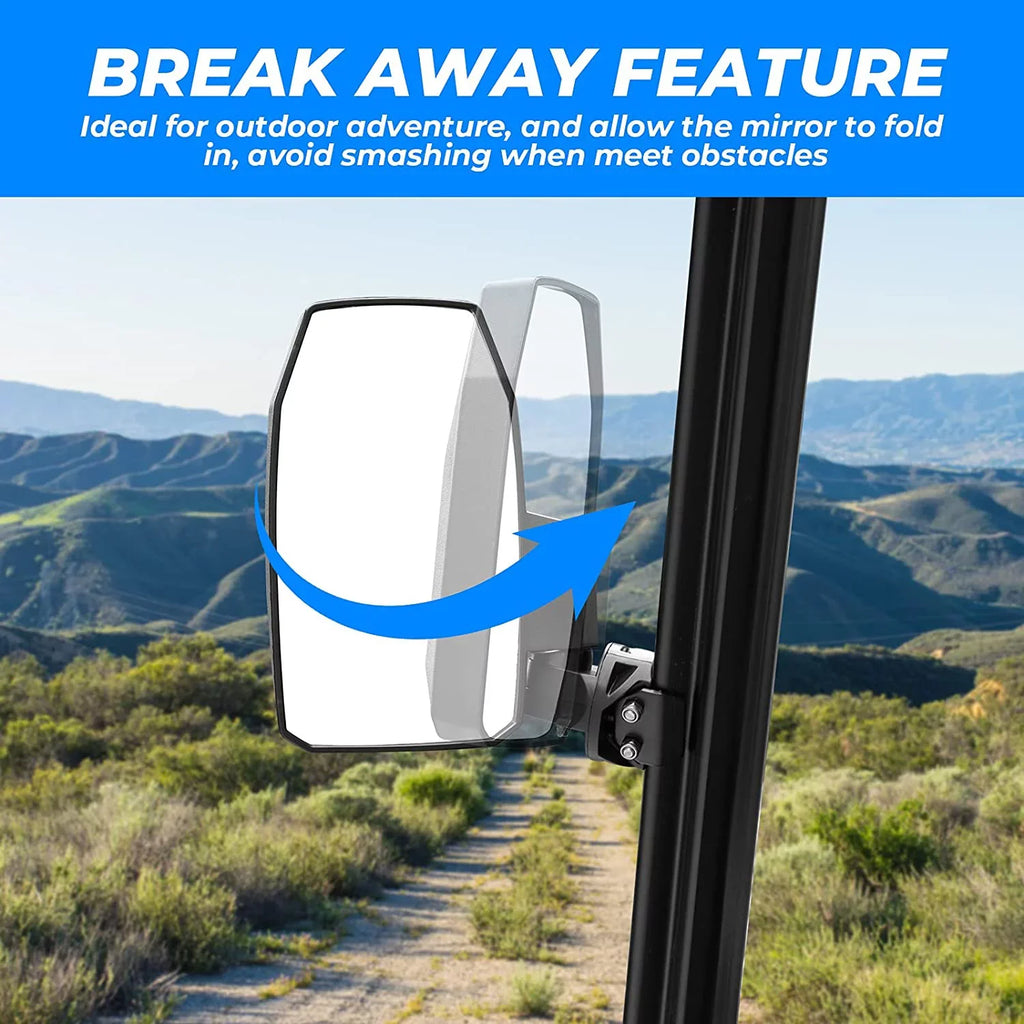 Maverick 900 Polaris for Trail Pro-Fit 570 Defender Ranger XP Mirrors Mirrors,Wider View 1000 Rear Kemimoto Door) Side UTV Mirrors Side Can-Am General (Not 1000 Compatible with