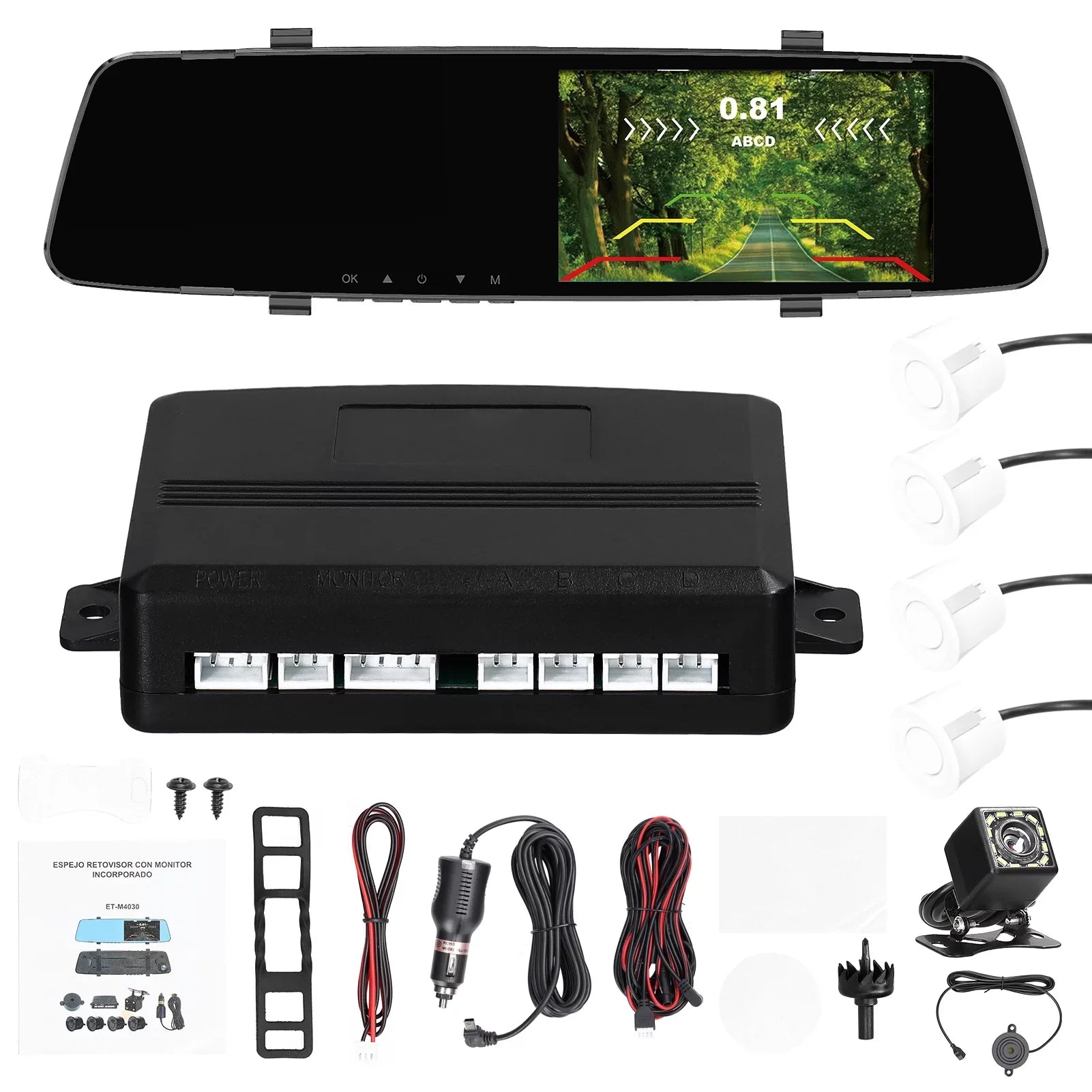 Rear Dual Camera 4.3 Dazzduo Camera,Camera Reco 4.3 Dash Screen Inch Radars Dash Dual 1080P Screen Rear Dash Cam Support Radars Rear Rear Dash Camera Inch 4 Inch Radars Reverse DVR Reverse