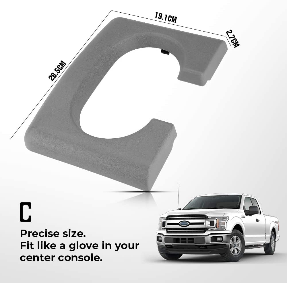 Pad Fits Holder F150, Bench Console JOYTUTUS Replacement Replacement Console (Gray) Center Parts Center Cup Seat