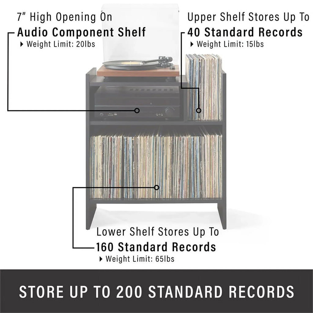 Furniture Entertainment Record Media Tv Stand and Vinyl Portland Crosley Center, Console Storage