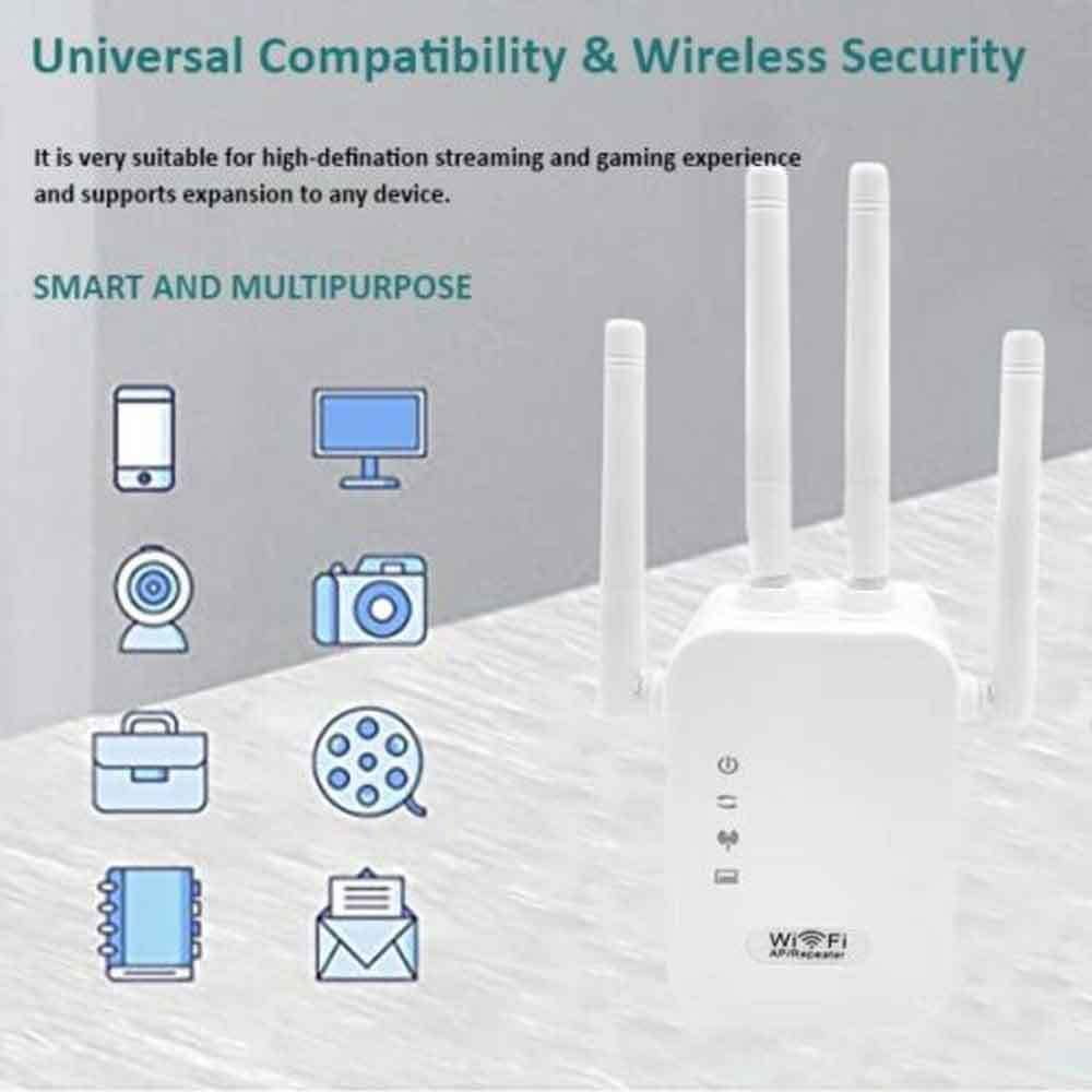 Internet WiFi 2.4 GHz) Booster, 1200Mbps Repeater，Wifi White for to signal Up Band Extender, Booster Booster WiFi / Dual WiFi Home (5G Extenders 8,574sq.ft NIFFPD