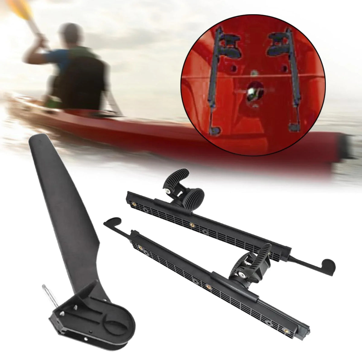 Watercraft Boat Rudder Rudder Canoeing Accessories Kayak Brace Pegs Foot Kayak Fishing Foot Tnarru Boat Marine for Tail Pedals with