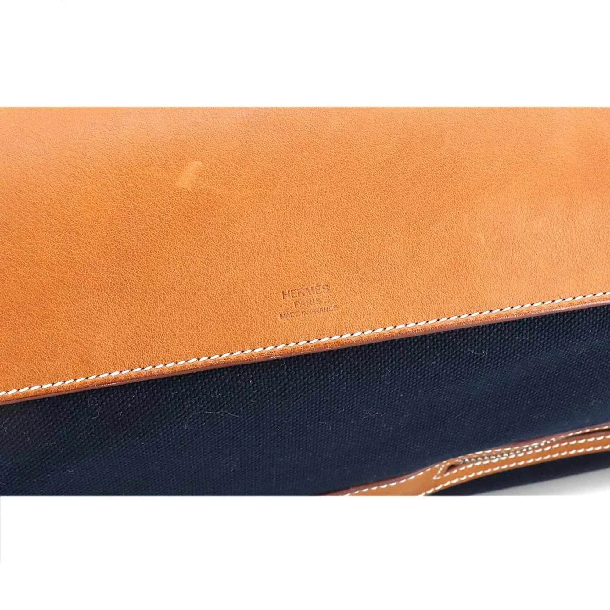 New) Duffel Spudkidskin Hermes Odyssey Gold Canvas Hand (Like Shoulder Marine Tail Gauland 2way Bag Pre-Owned
