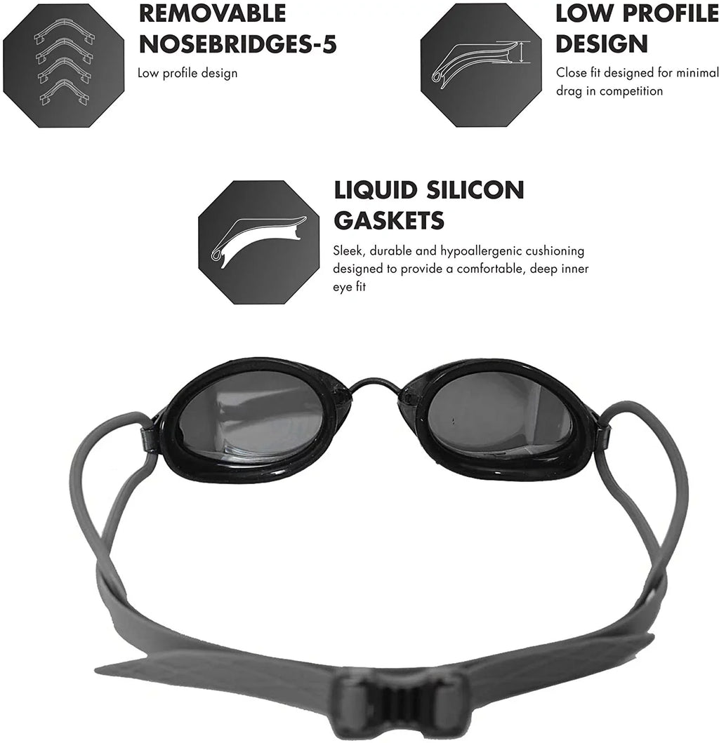 Mirrored Tracer Frame/Silver X Gasket/Silver Lens Goggle BLK Mirror Racing Metallic TYR