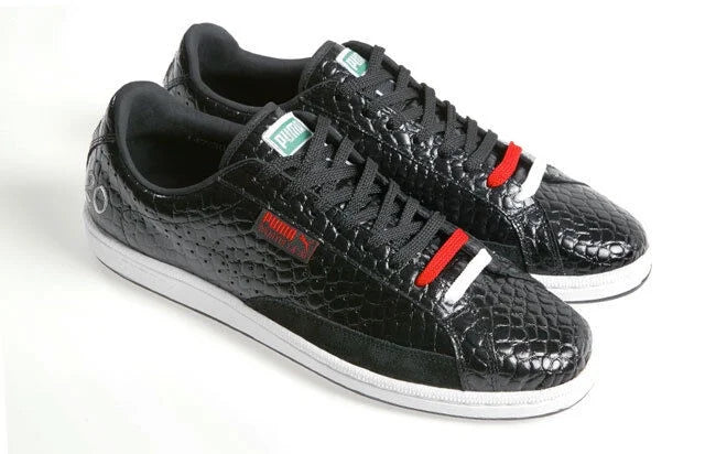 5.5 7 SPORTIE LA. SKIN CROCODILE WOMEN MEN BLACK MATCH NEW PUMA UNISEX // SHOES