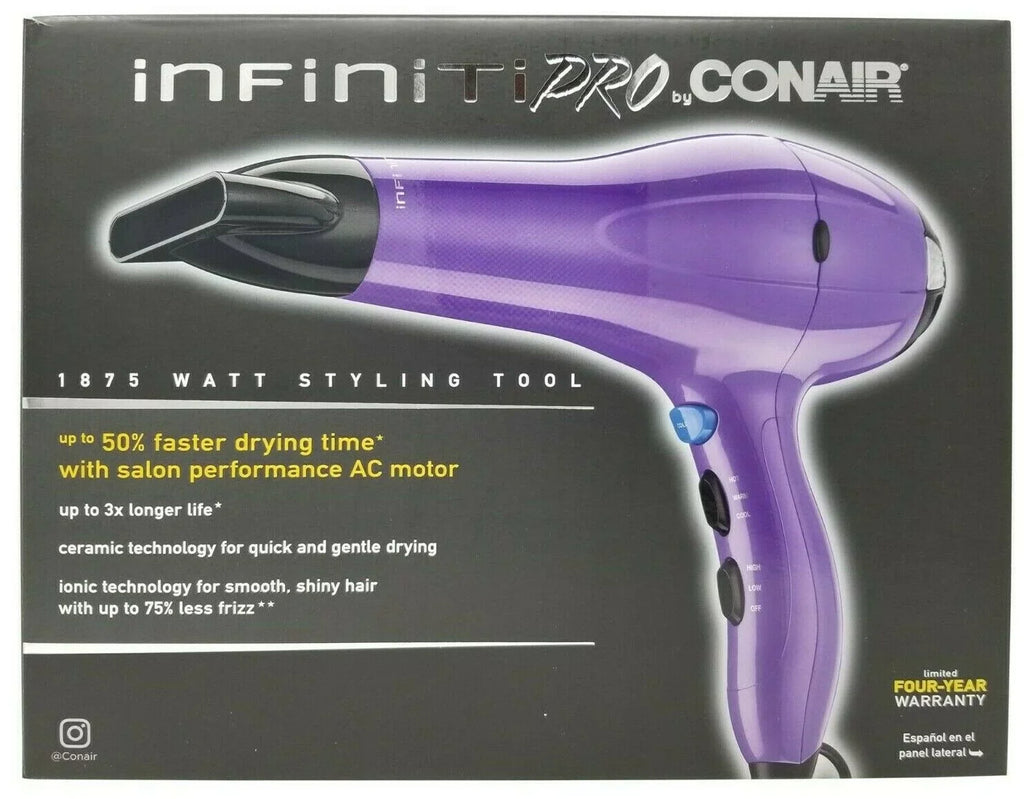 Pro Conair 1875 Motor Watt AC Dryer Tool Infiniti Styling Hair Salon Performance