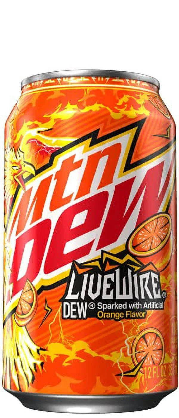 Of Oz 12 - Mountain Cans Dew Orange (Livewire ( Cans ed 12 Oz Pack )) ) ( A With Coaster Livewire ) ( 12