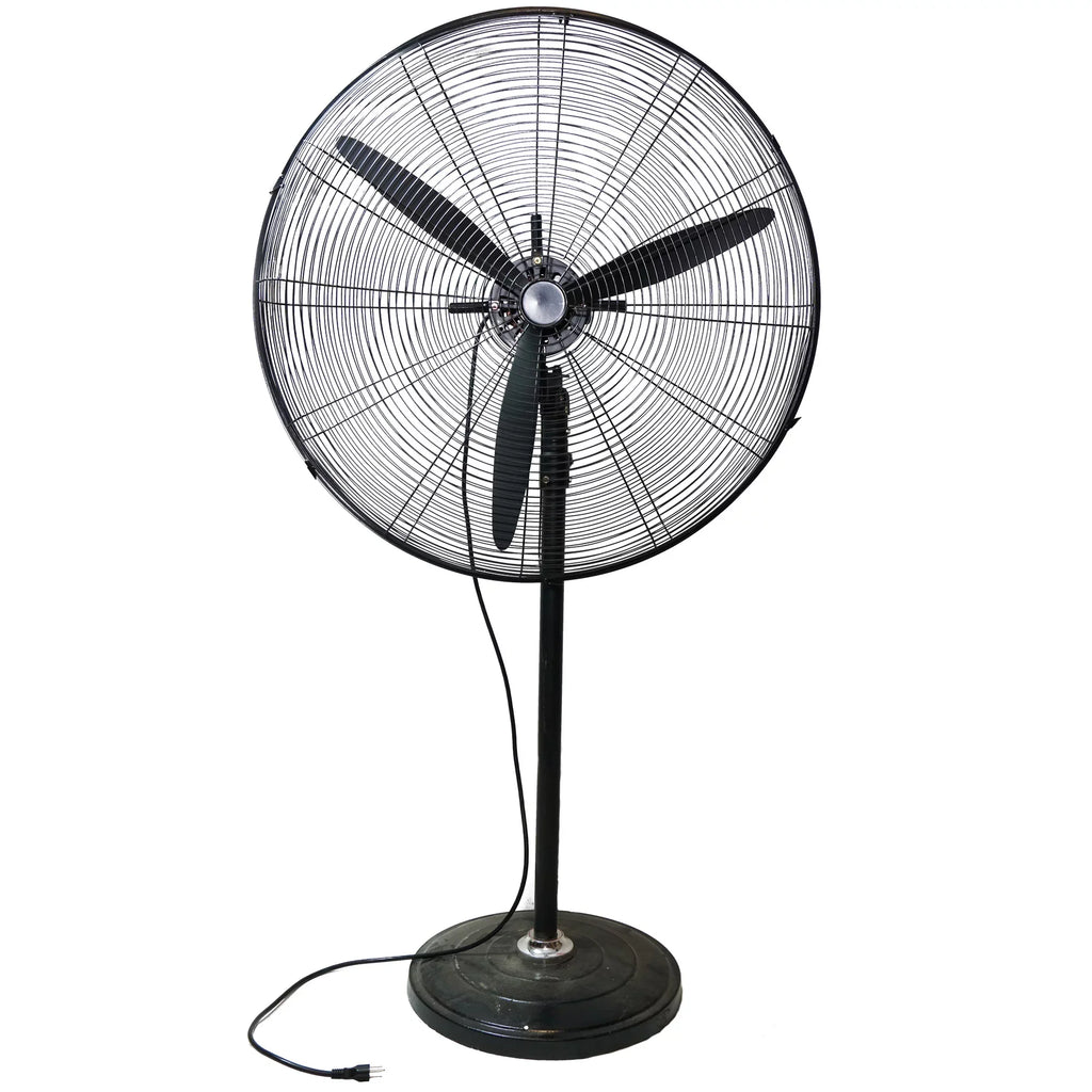 '- Oscillating Northlight Industrial Adjustable 3-Speed Black Fan 30" Pedestal