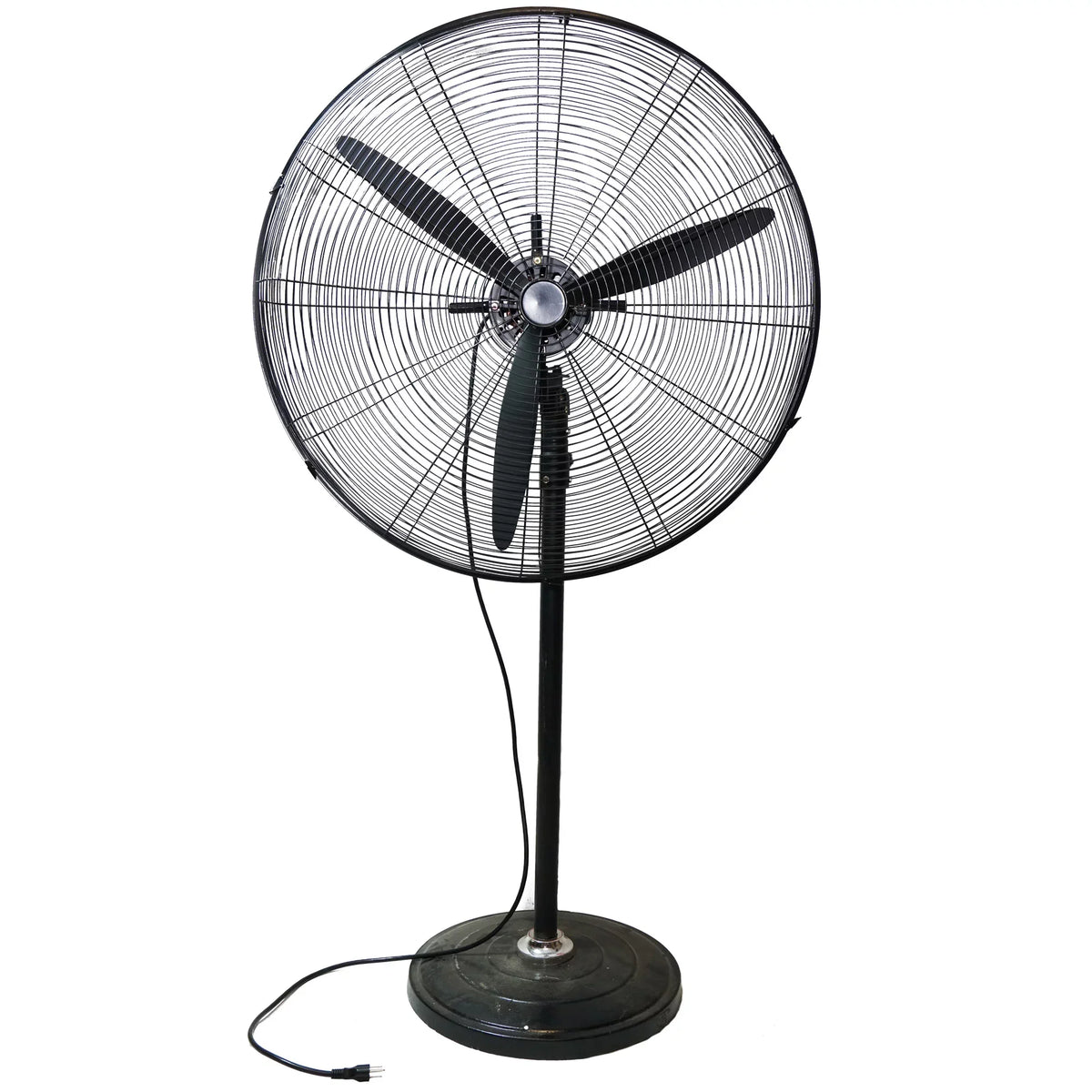 '- Oscillating Northlight Industrial Adjustable 3-Speed Black Fan 30" Pedestal
