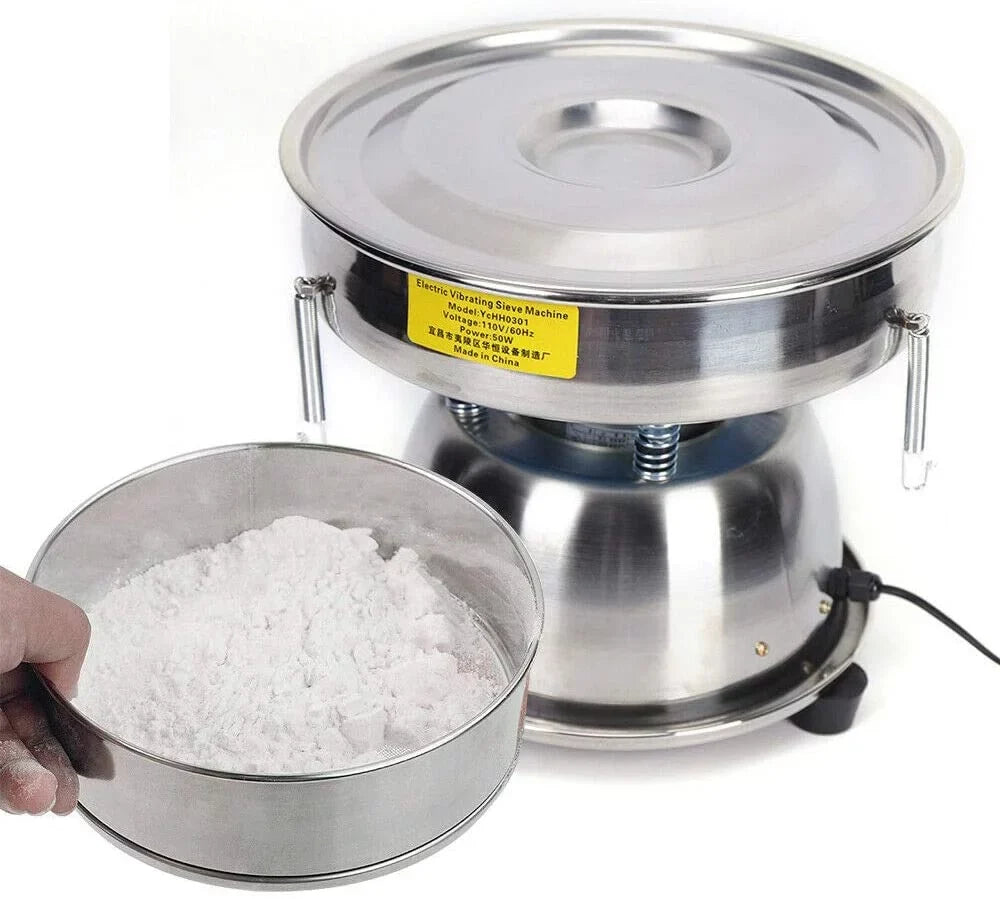 Flour Shaker Sifter Machine Sieve Vibration Home for Sifter, Electric Baking Kitchen Powder Commercial