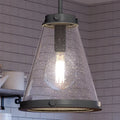 Style Design, Indoor Farmhouse and Transitional UQL4290 Black Clear Elements, with Sand Seeded Glass, 14.75''H x Finish Pendant, Luxury Modern 13.00''W, Casual