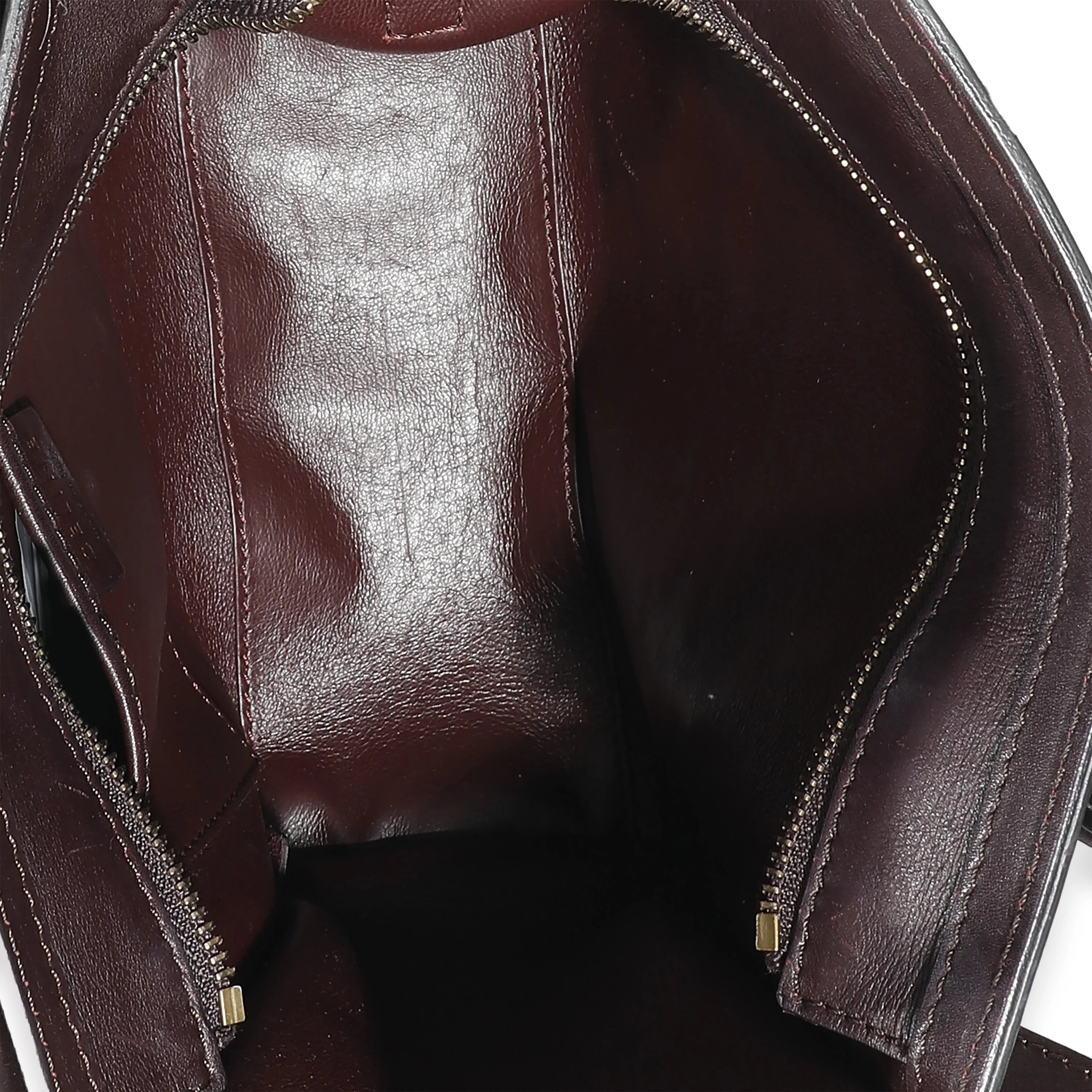 Leather Burgundy Suede Tri-Colour Brown Celine Nano Beige Luggage Pre-Owned