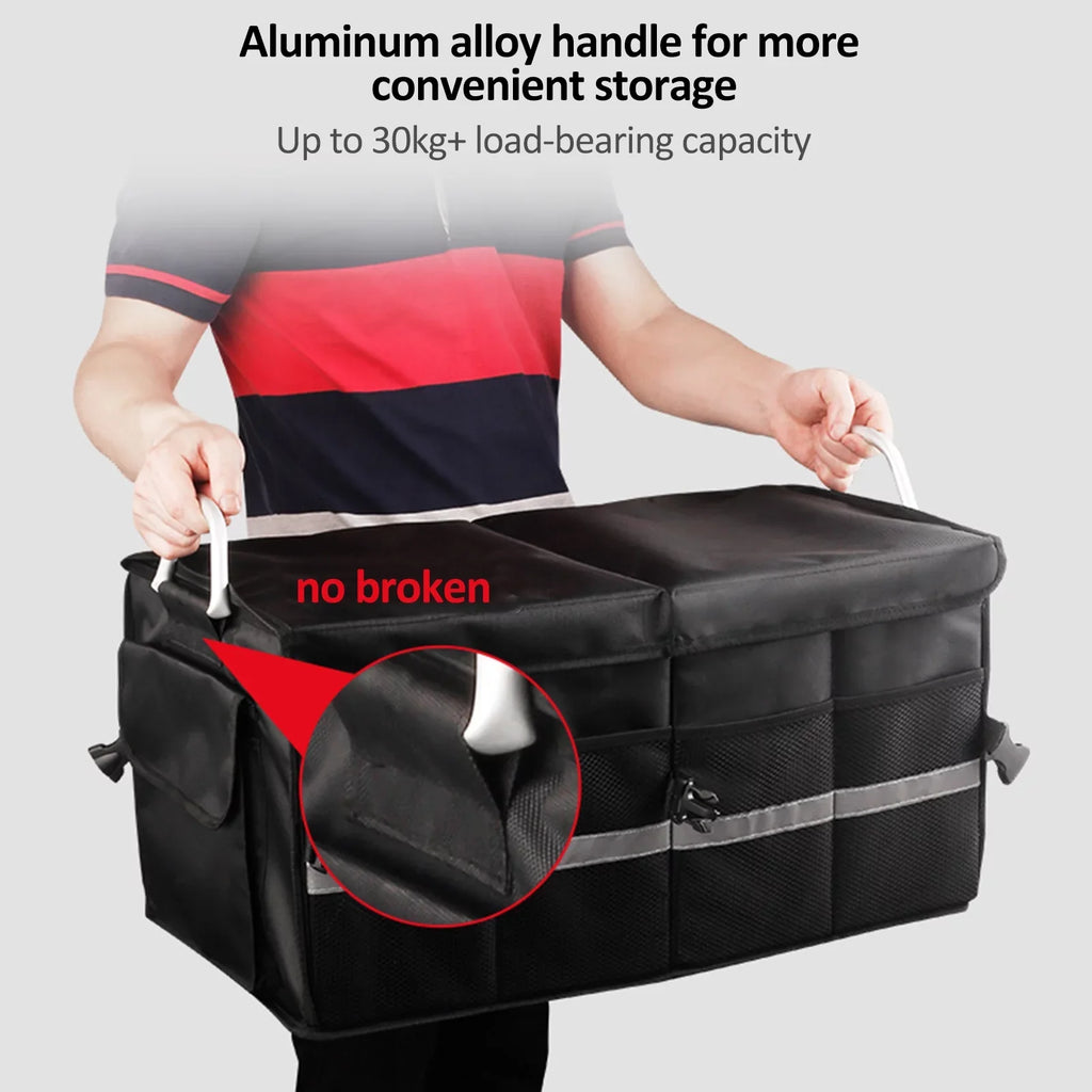 Strip, Folding Automotive Organizer, Organizer Trunk Andoer Storage Cargo Reflective with Oxford Car Capacity, 28L fabric Box