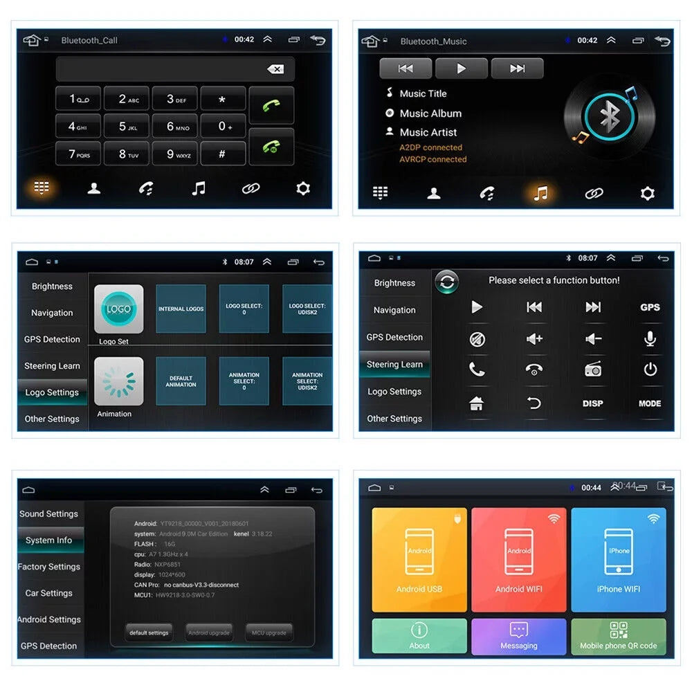 Touch GPS Wifi Paddsun 10 9.1 Inch Din Android On-Board Screen Dual Player Navigation