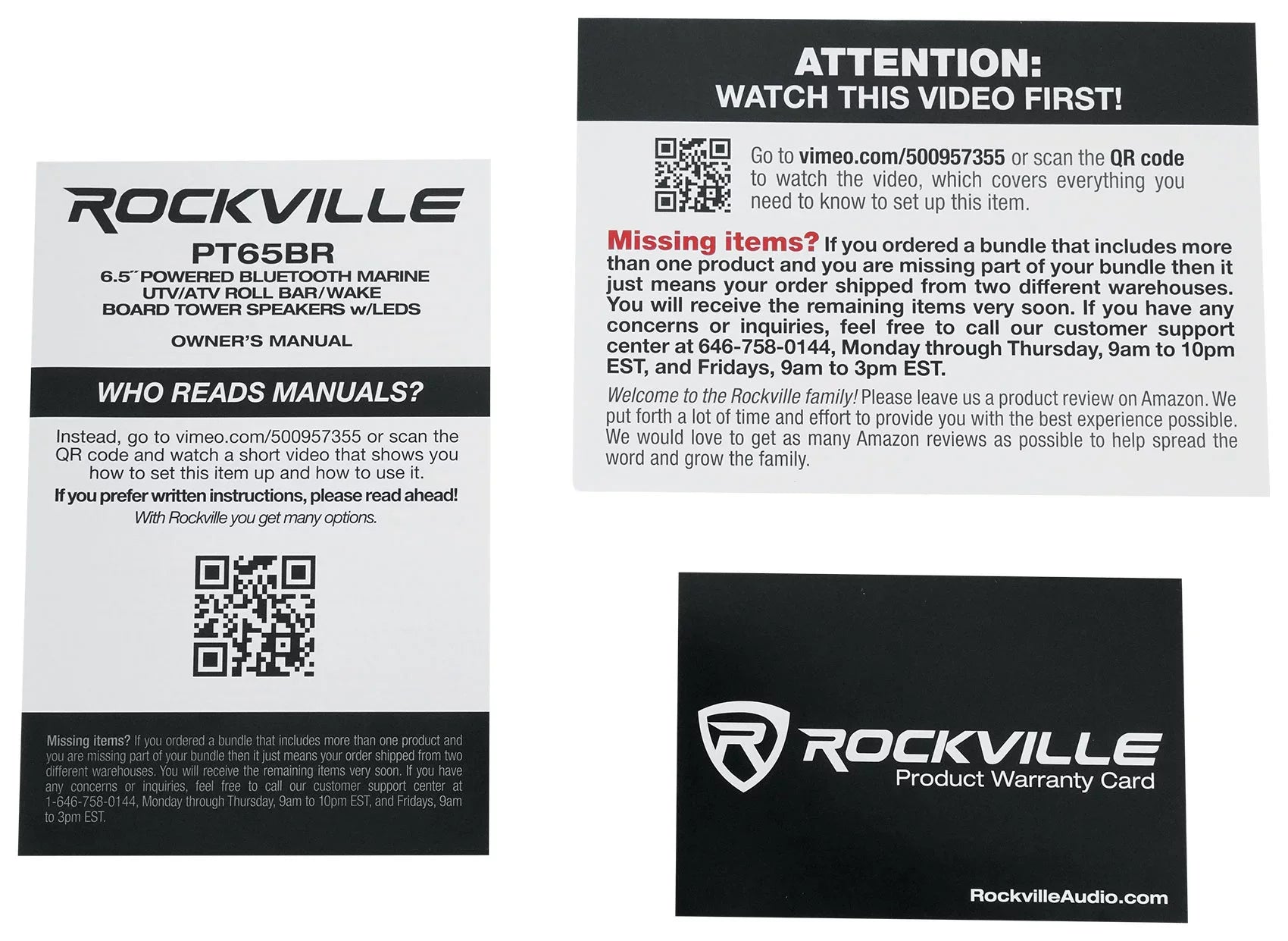 Rockville PT65BR LED 6.5 (4) inch ATV/UTV/RZR Powered For Tower Speakers Bluetooth