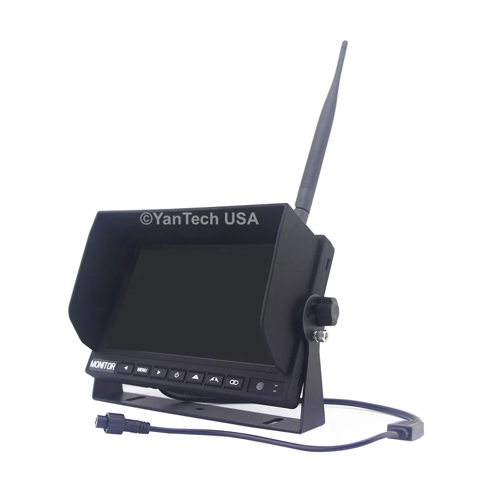 RV 7" Backup Camera 2.4G Trailer Harvester Monitor Digital Wireless Rear View