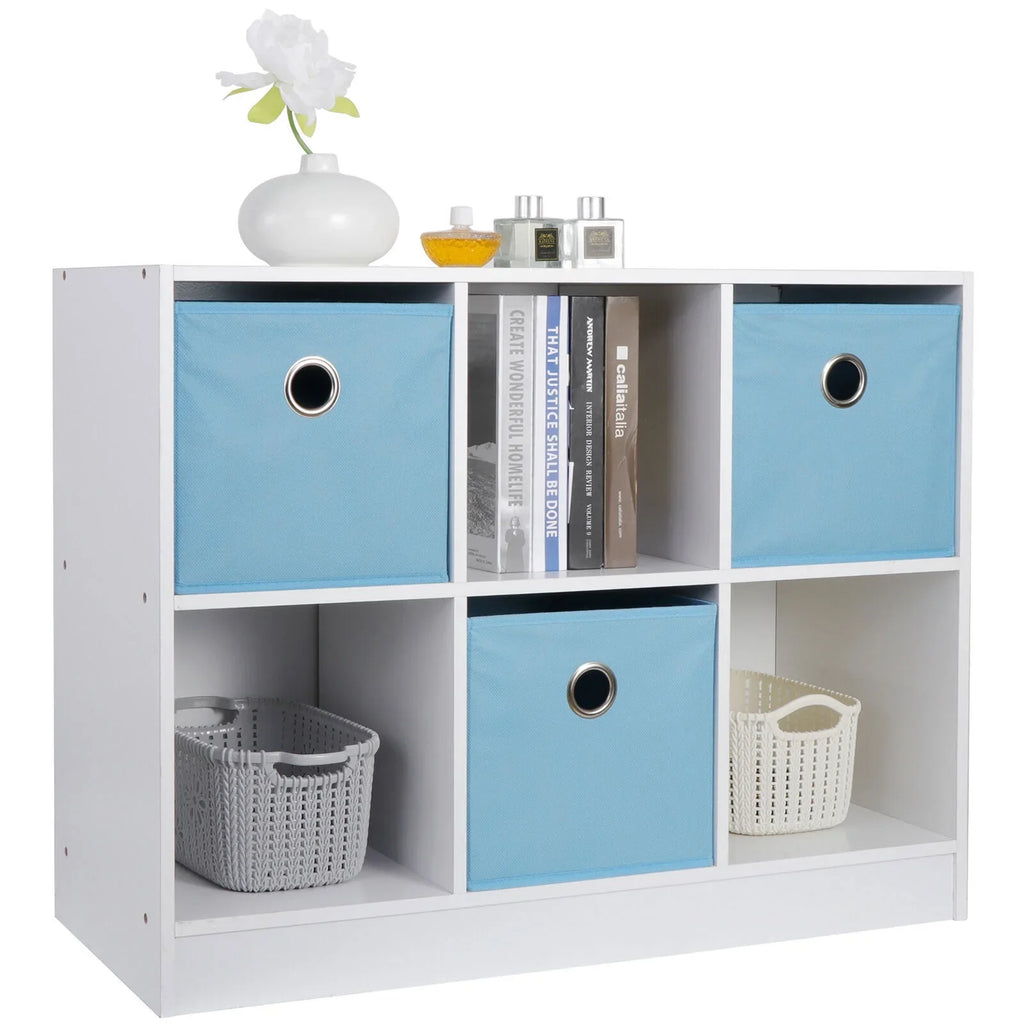 Top Stackable Cubby 6 Counter Organizer Storage Bookcase Cabinet Shelf Cube