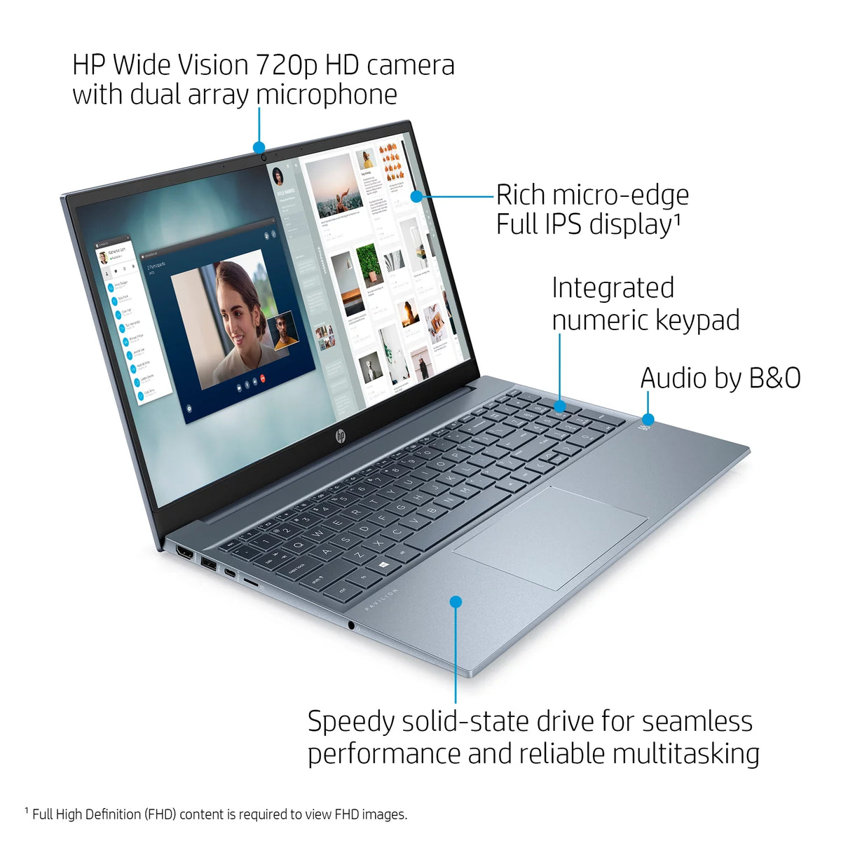 HP 15.6" 15-eh1070wm 11, 7-5700U, , Windows 8GB 512GB Horizon RAM, FHD, AMD Pavilion Ryzen SSD,