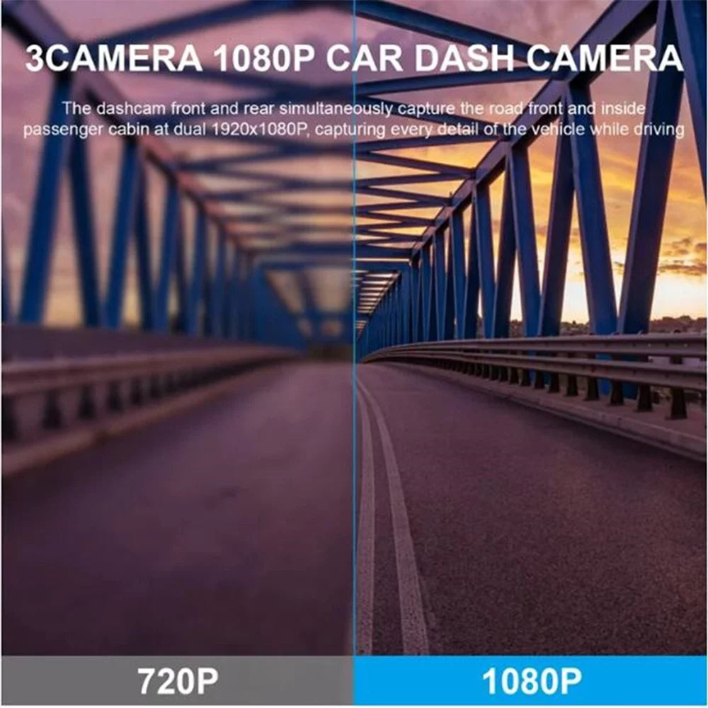 Screen, Cam HD Cable Front Loop in 1080HD Cameras 2" and Car with Dash Car IPS G-Sensor, Rear Motion Detection, Recording, Recorder, Display 3 ALLTIMES Video Interior 1 Charger