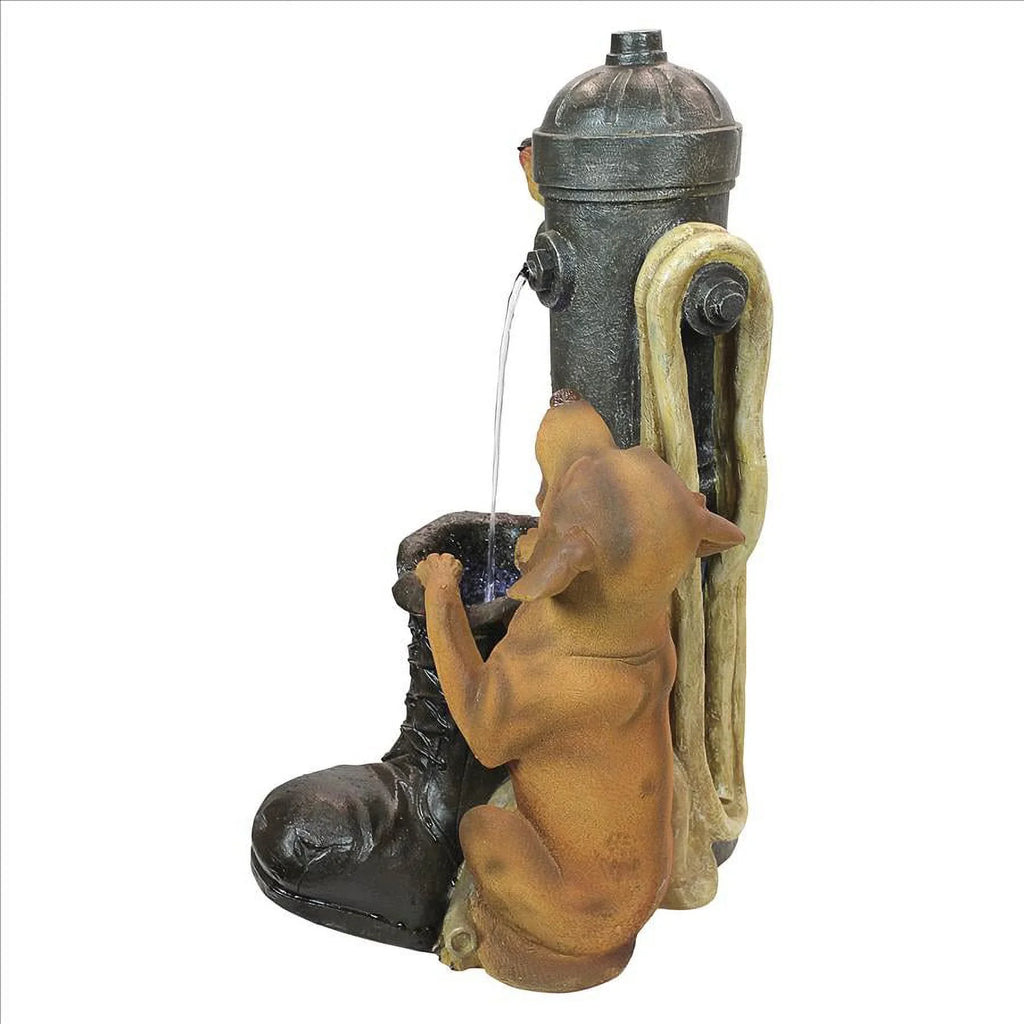 Toscano Fire Pooch Hydrant Sculptural Design Fountain