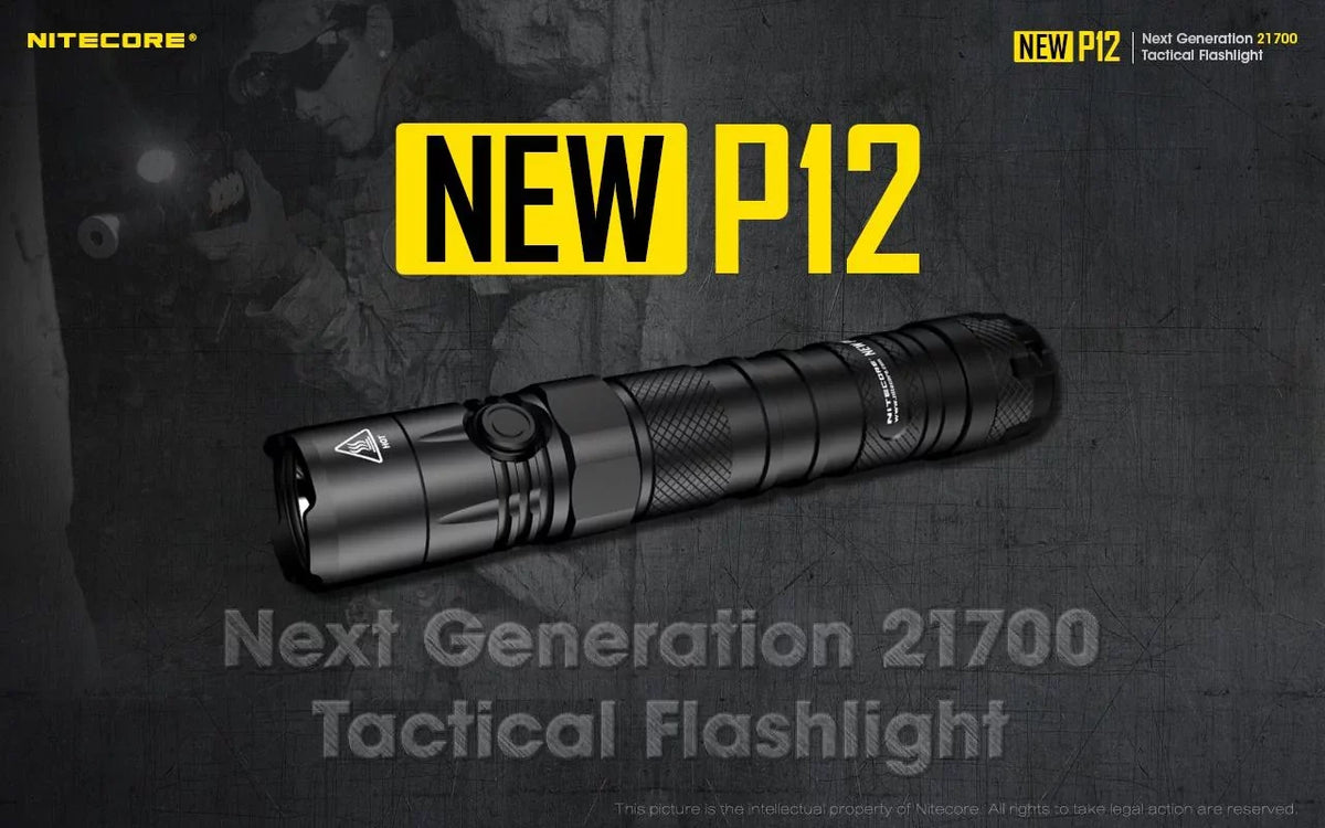 '- 1200 Lumens Battery, Cord, Flashlight Wall Adapter Nitecore 3Amp w/NL2150HPR New P12 Version USB LED and