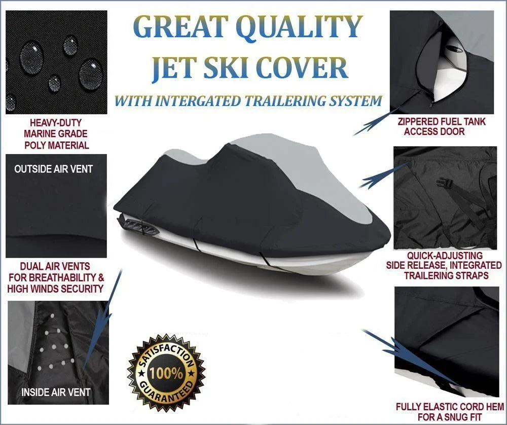 HEAVY-DUTY PWC Jet for 1995-1999 Compatible 2 Cover LINE JETSKI THE 700 Trailerable SUPER Ski Yamaha GP OF 1200 Cover TOP Seater