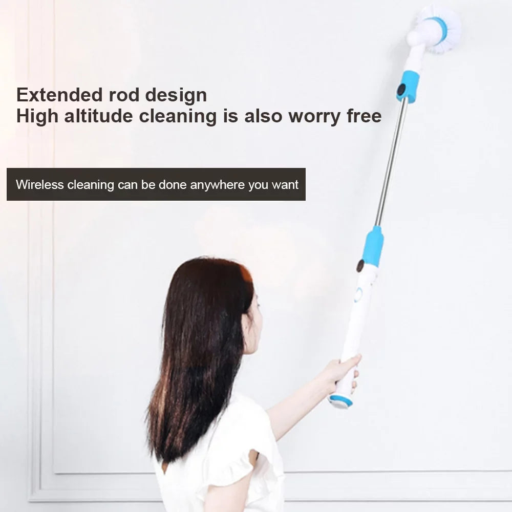 Cleaning Brush Electric Cordless AYMZ Bathroom Scrubber Floor Power Shower Spin for Scrubber