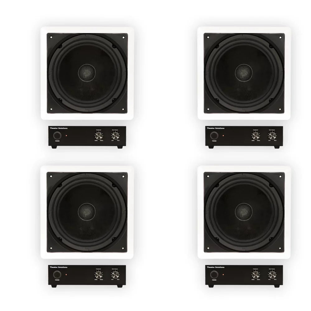 Theater and 4 Mount Pack Subwoofer Flush 10" TS1000 Amp Solutions Speaker