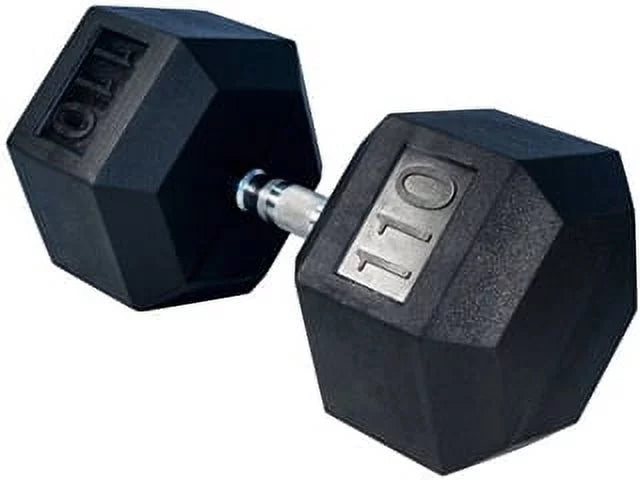 Fitness lbs (New) Dumbbell Rubber 110 Hex Coated French