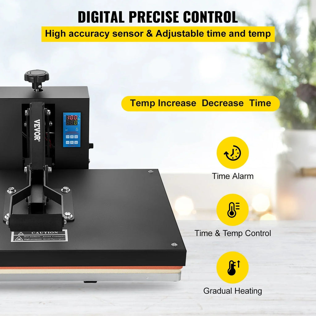 and Industrial Black 16x24 Heat for TShirt Press Heat Press Easy VEVOR Digital Power, Machine Vinyl, 1700W Sublimation Transfer Heat Printer to Use