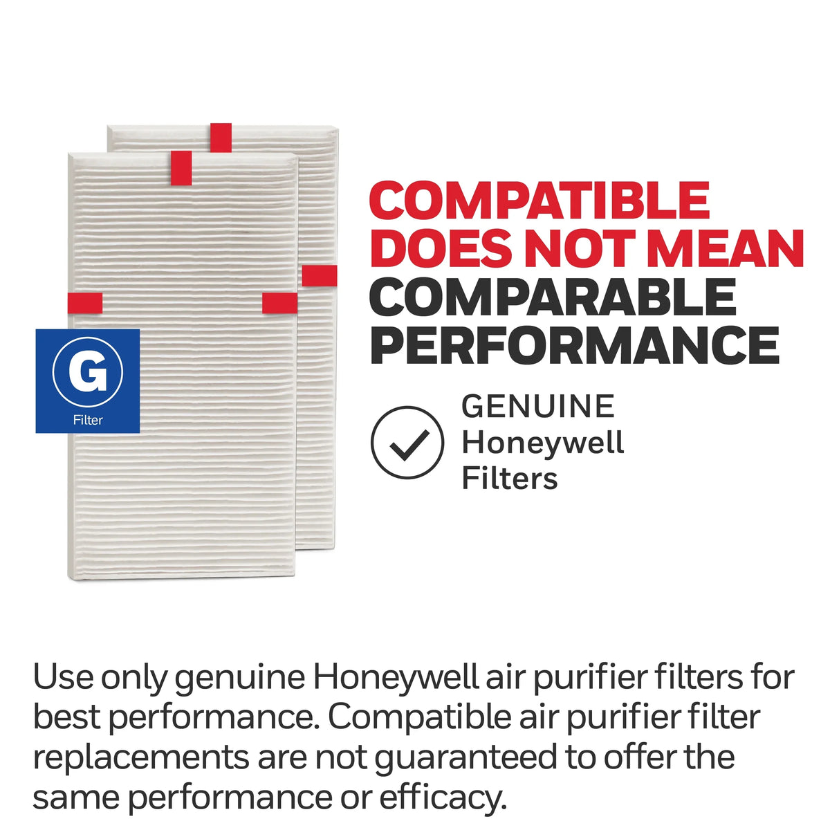 Pack Honeywell Replacement 2 G, Filter HEPA
