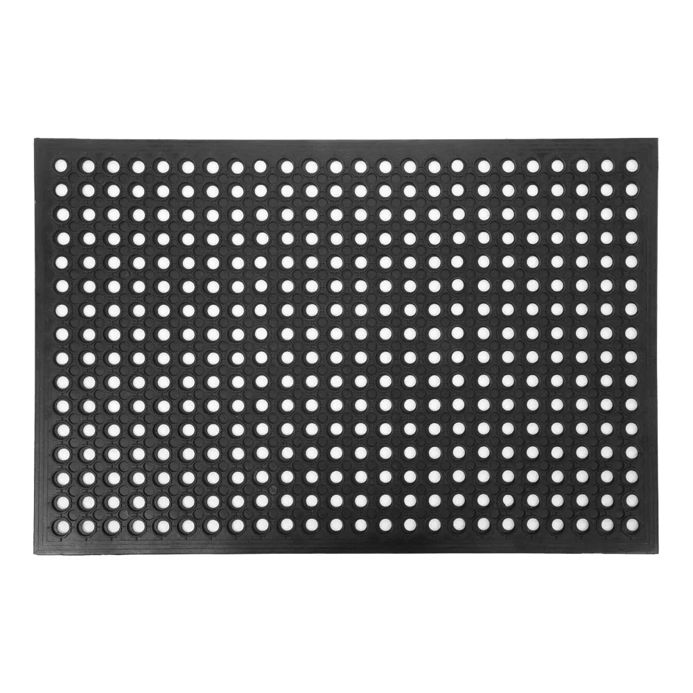 Bar Anti-Fatigue Duty Rubber Non-Slip Drainage Hexagonal 60*90cm Multi-Functional Mat Large Black Industrial Heavy Kitchen Non-Slip Mat