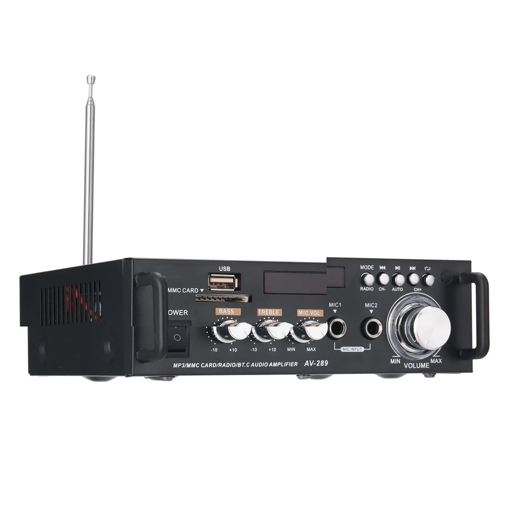 LCD Stereo Amplifier 600W Audio Audio Machine,2CH Car Sound BT Remote Remote Amplifier Amplifier Display Radio 600W Audio Audio Radio Power HiFi movable Remote Dazzduo Stereo