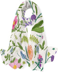 Neck Scarf Long Lightweight Flowers Girls for Wrap and Women Hyjoy Silk Meadow Herbs Scarves Shawl