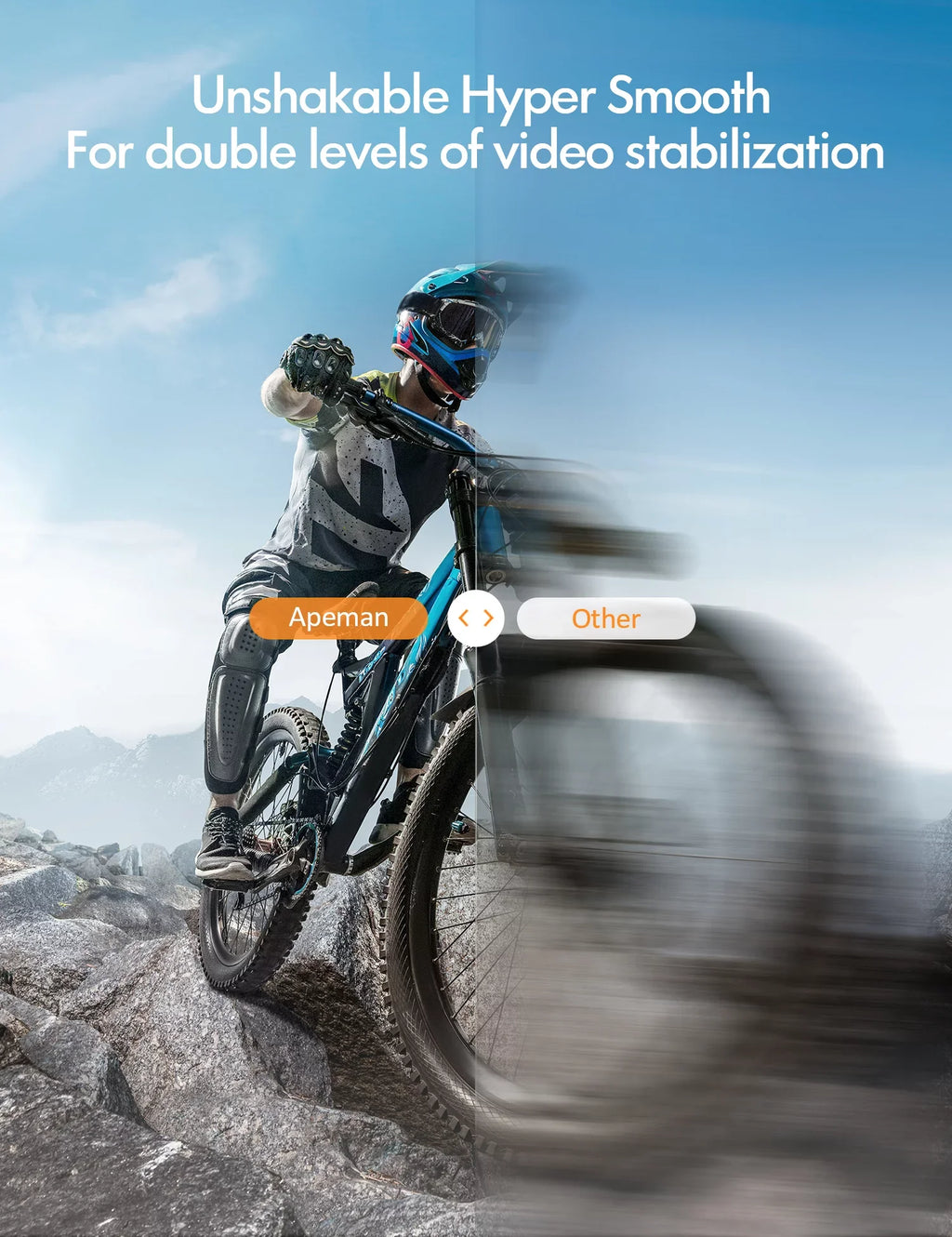 WiFi Ultra A100s Touchscreen Sports mAh 20MP APEMAN 1350 4K 40M Dual 50fps Batteries Action Camera HD