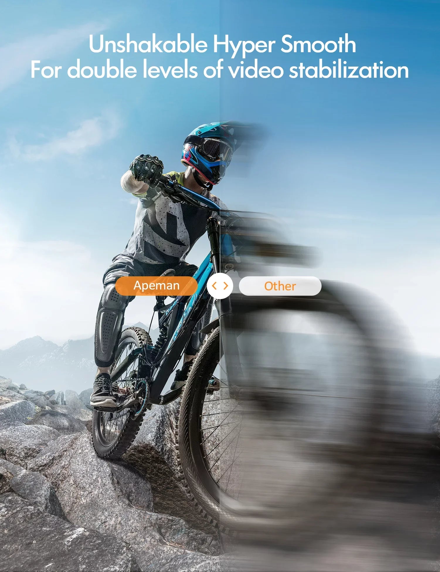 WiFi Ultra A100s Touchscreen Sports mAh 20MP APEMAN 1350 4K 40M Dual 50fps Batteries Action Camera HD