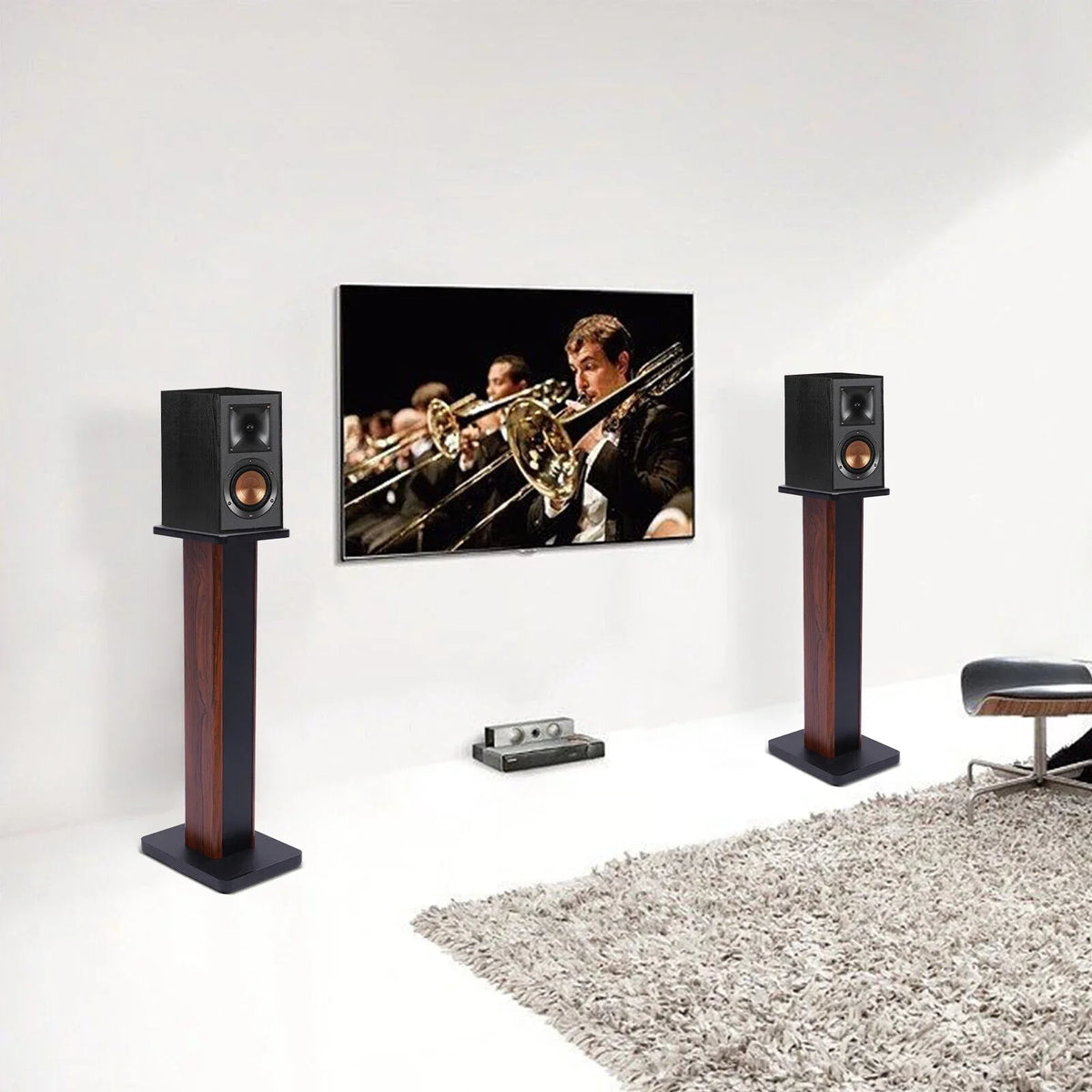 Theater Studio Stands Holder 2x28" Speaker Monitor Speaker Stand Multimedia Home