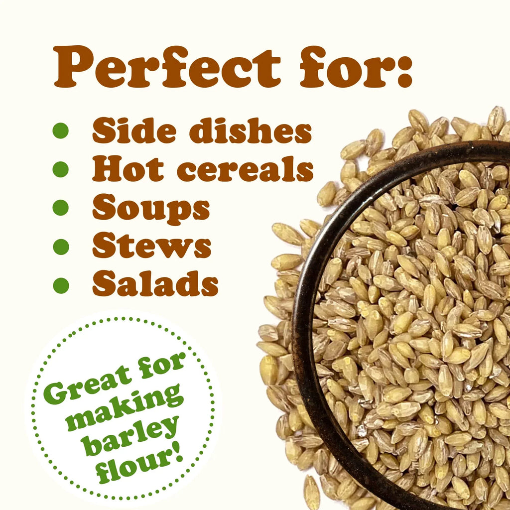 20 Hulled Barley, Pounds to — by — Food Live Vegan Raw,