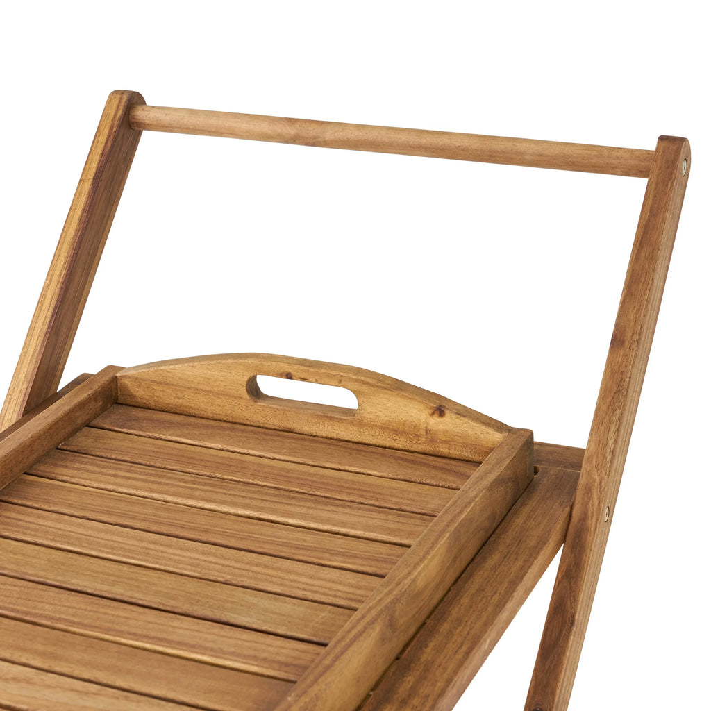 GDF Acacia Kenilworth Cart, Indoor/Outdoor Tiered Studio Bar 2 Wood Natural