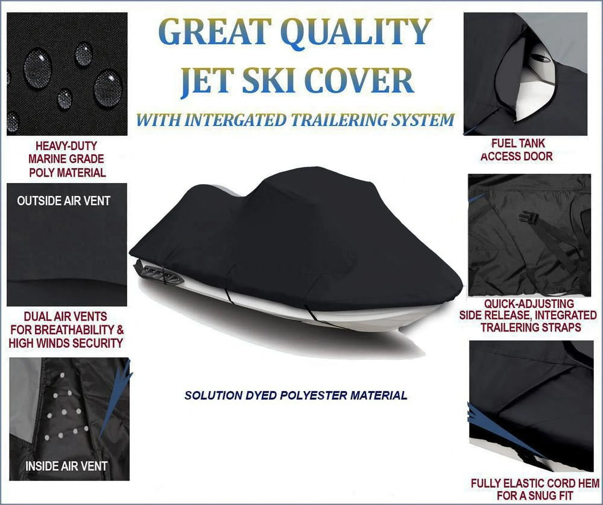 JET 1997 OF THE Cover 1994 Doo Sea-Doo LINE PWC for Cover Bombardier Sea 1995 SPi BLACK 1996 Jet Seater 1-2 SKI Compatible TOP 650 Ski