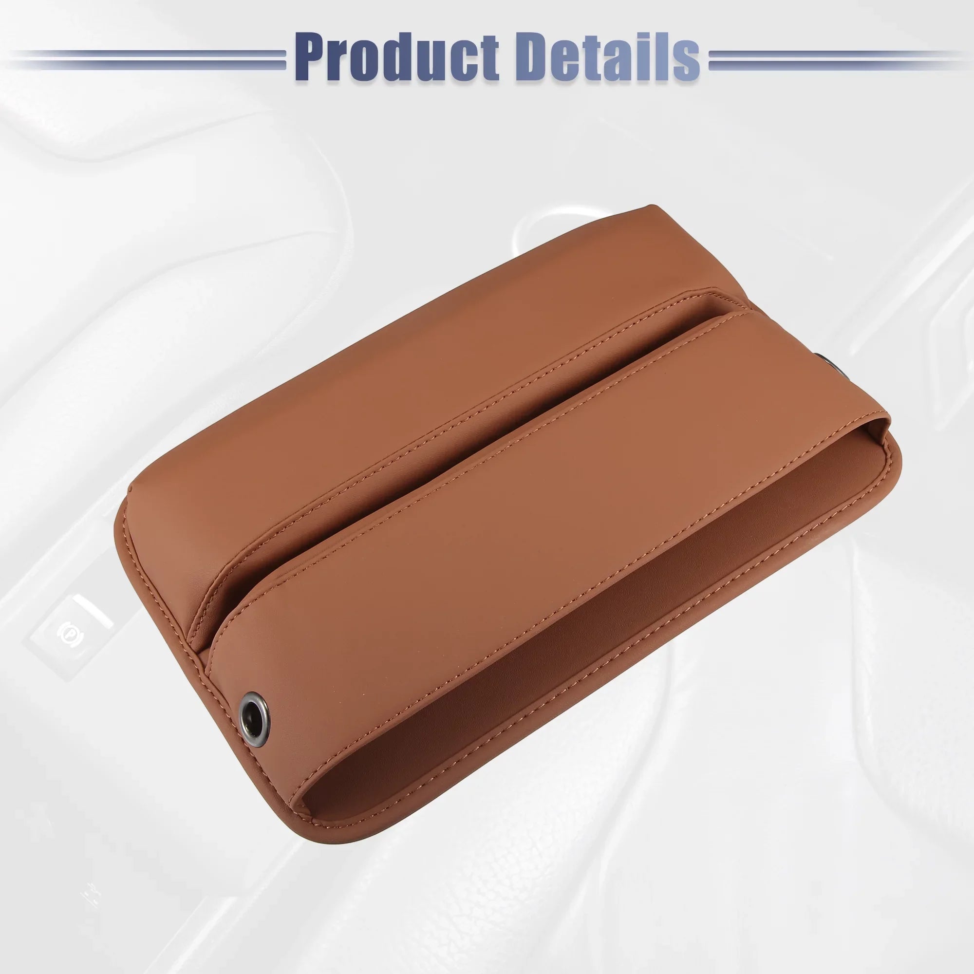 Organizer Filler Car 2pcs Seat Pocket Side Brown Box Car Gap Storage Seat Console Multi-function