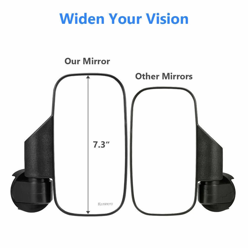 1000 with Clamp Center RZR 900 1.75"-2" View Mirrors Rear Polaris UTV Mirrors Compatible Set X3 Bar Can-Am