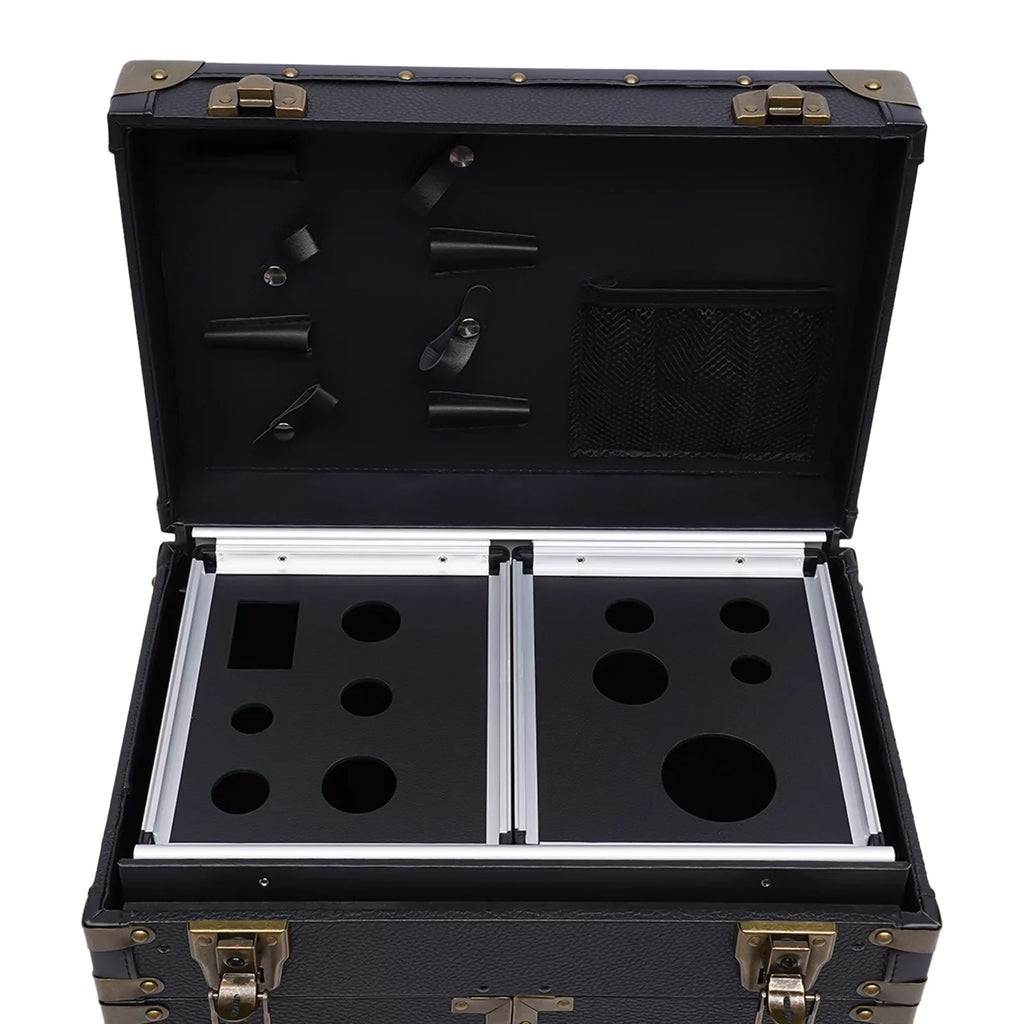Hair with Trolley Dryer Aiqidi Box Beauty Case Holder Hairdressing Stylist Cosmetic Lockable Organizer Tool Rolling Travel Makeup Salon Train Barber Luggage